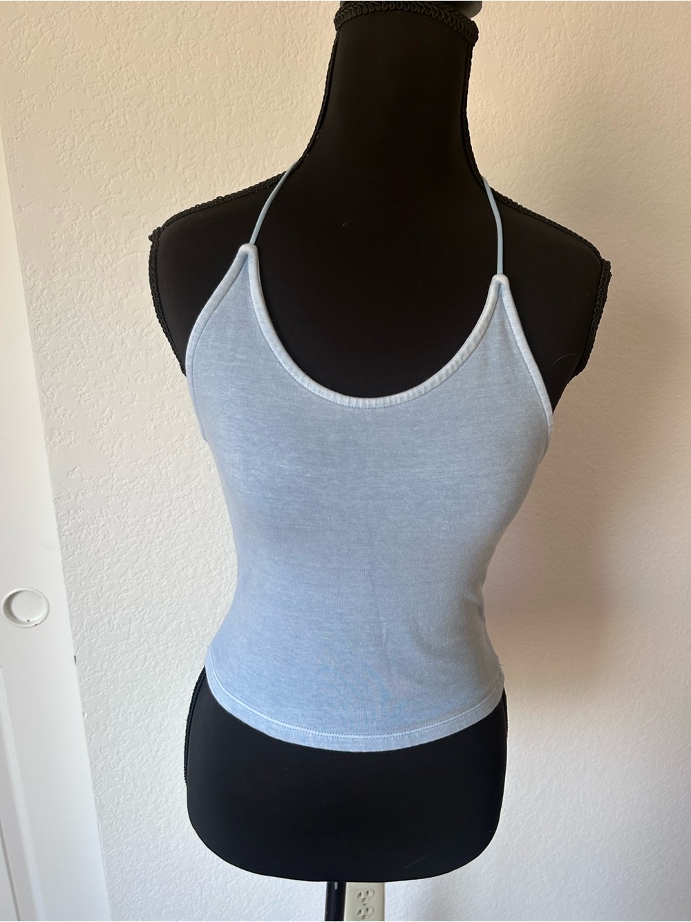 American Eagle Light Blue Strappy Halter Tank Y2K Layering